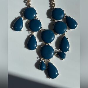 Chic Navy Blue Statement Necklace